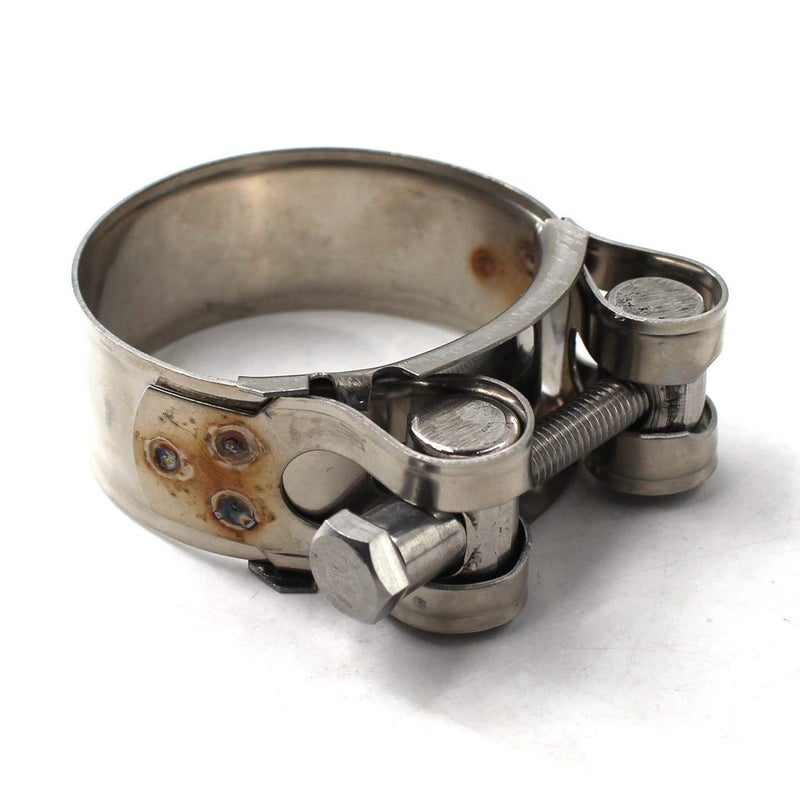 Flomore 74-79mm T-Bolt Clamp 304 Stainless Steel Pipe Clamp Heavy Duty Hose Clamp (Pack of2) - Image 2